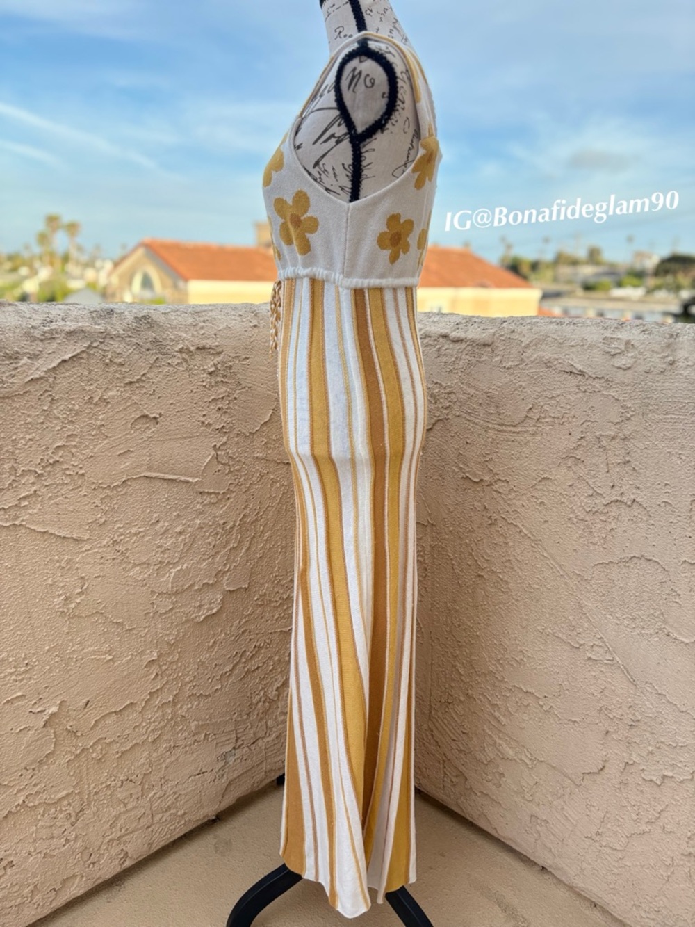 Hayley Menzies Sunray jacquard-knit linen-blend midi sundress size S small - Picture 8 of 16